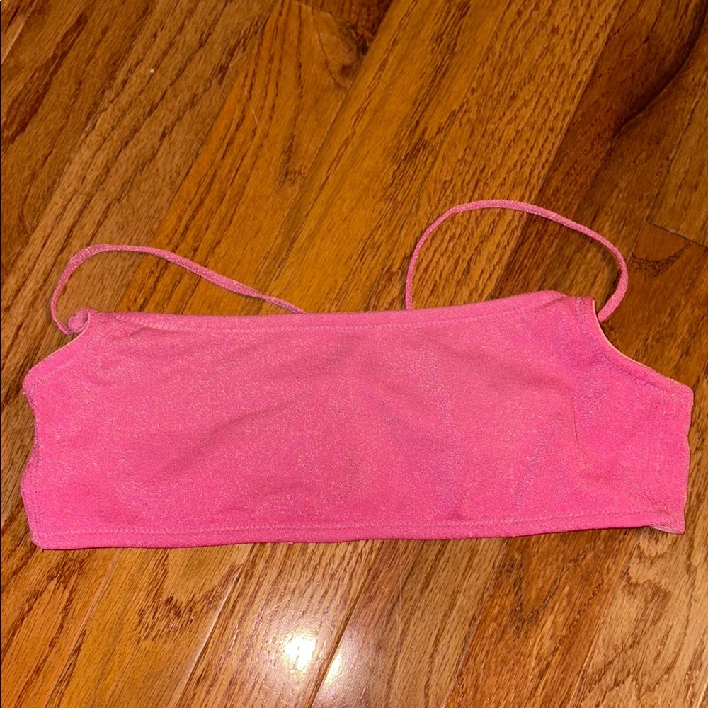 Triangl Pink Bikini swim Top size small++ with bag!